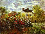 Famous Garden Paintings - Monet's Garden at argenteuil